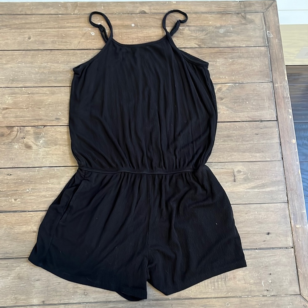3/$15 bundle and save.Black one piece romper, girls 16